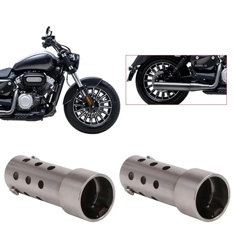 Motorcycles Scooters Exhaust Muffler Pipe Metal Motorcycle Exhaust Pipe Exhaust Muffler Pipe Compatible with Motorcycle Street