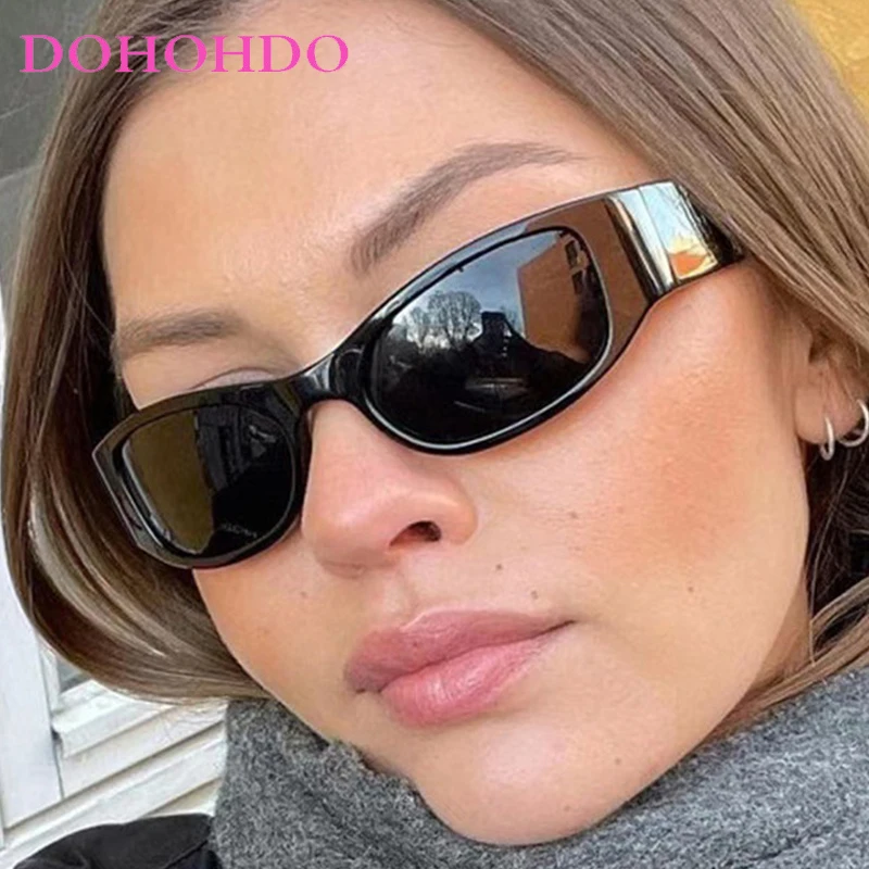 Trendy Luxury Designer Oval Women's Sunglasses New Fashion Punk Sunglass Men Outdoor Sports Cycling Goggles Male Lentes UV400