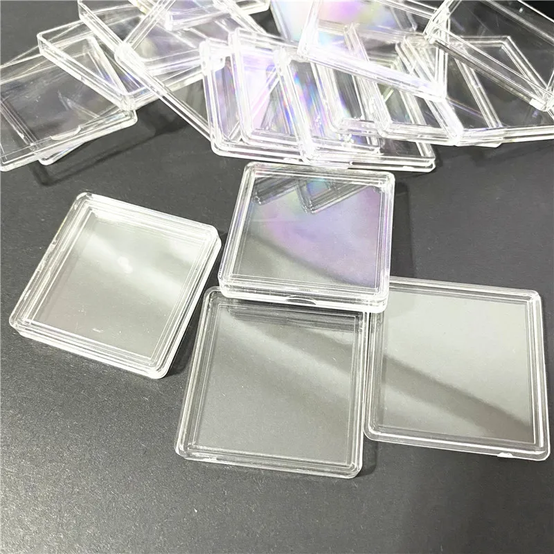 10Pieces 36*36mm Square Clear Plastic Protector Containers Case For Token Board Game Coins Holder Boxes Cards Collection