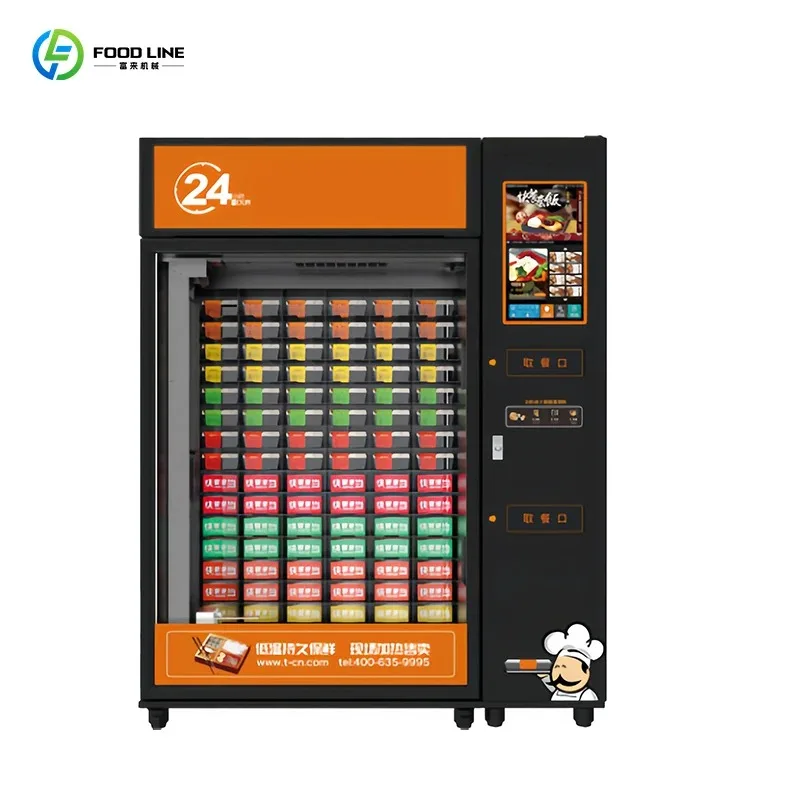 Hot Fast Food Vending Machine Instant Noodle Elevator Customized LOGO  mall Usage touchscreen Display Vending Machine Customized
