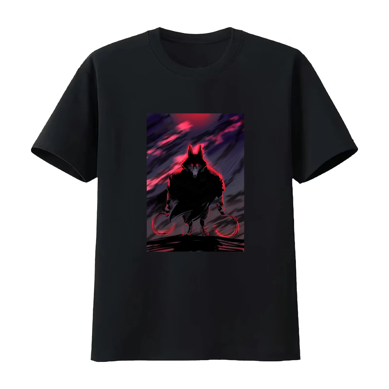 Death Wolf Puss In Boots 2: The Last Wish T-Shirt Summer Casual Cotton Tee Oversized Streetwear Tops Vintage Graphic Print