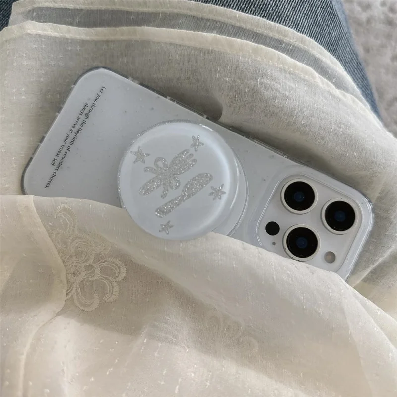 

Cute Cartoon For Magsafe Griptok Phone Holder Support For iPhone 15 16 17 Foldable Wireless Charging Case Stand Girl Bracket