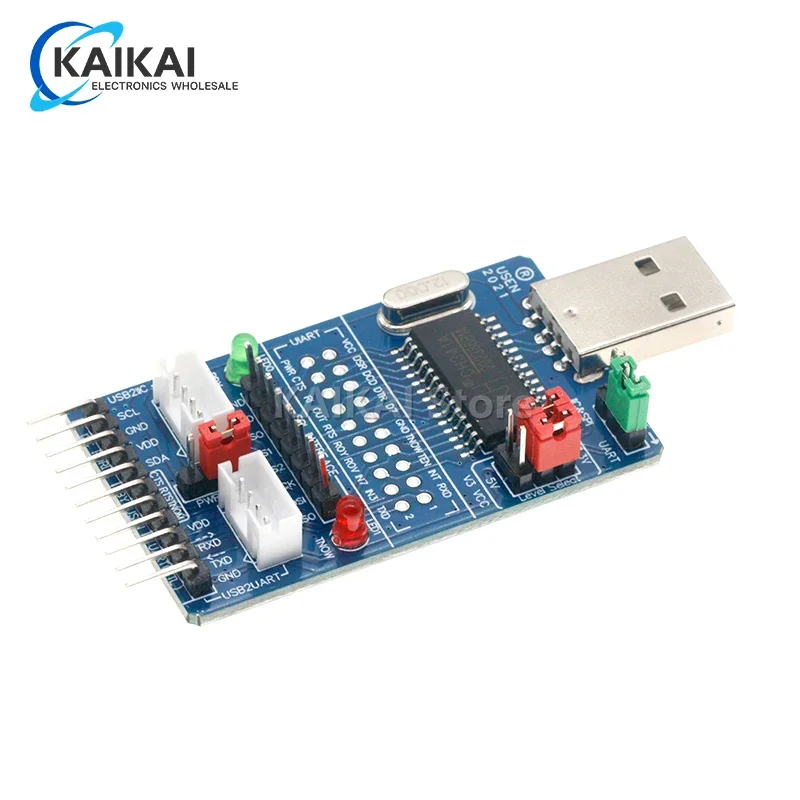 CH341A USB to SPI I2C IIC UART TTL ISP Serial Adapter Module EPP/MEM Converter For Serial Brush Debugging RS232 RS485