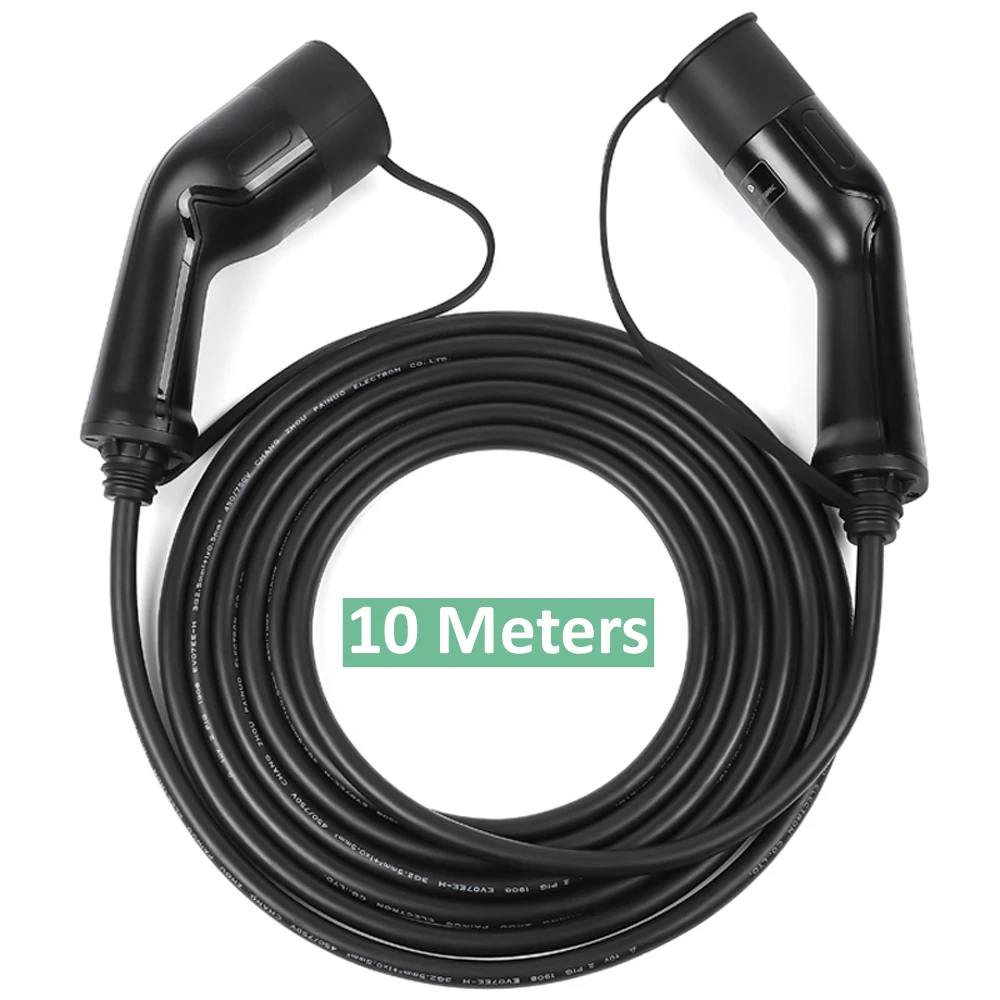 10M EV Car Charging Cable 32A 7KW Single Phase EU Mennekes Mode 3 Type 2 to Type 2 for Electric Vehicle Fast Charging Station