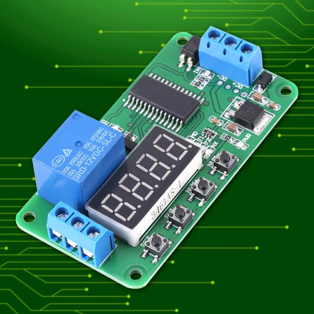 CE030 Delay Relay 1 Channel DC12V Time Delay Relay 12v Multifunctional LED Display Timer Relay Industrial Applications