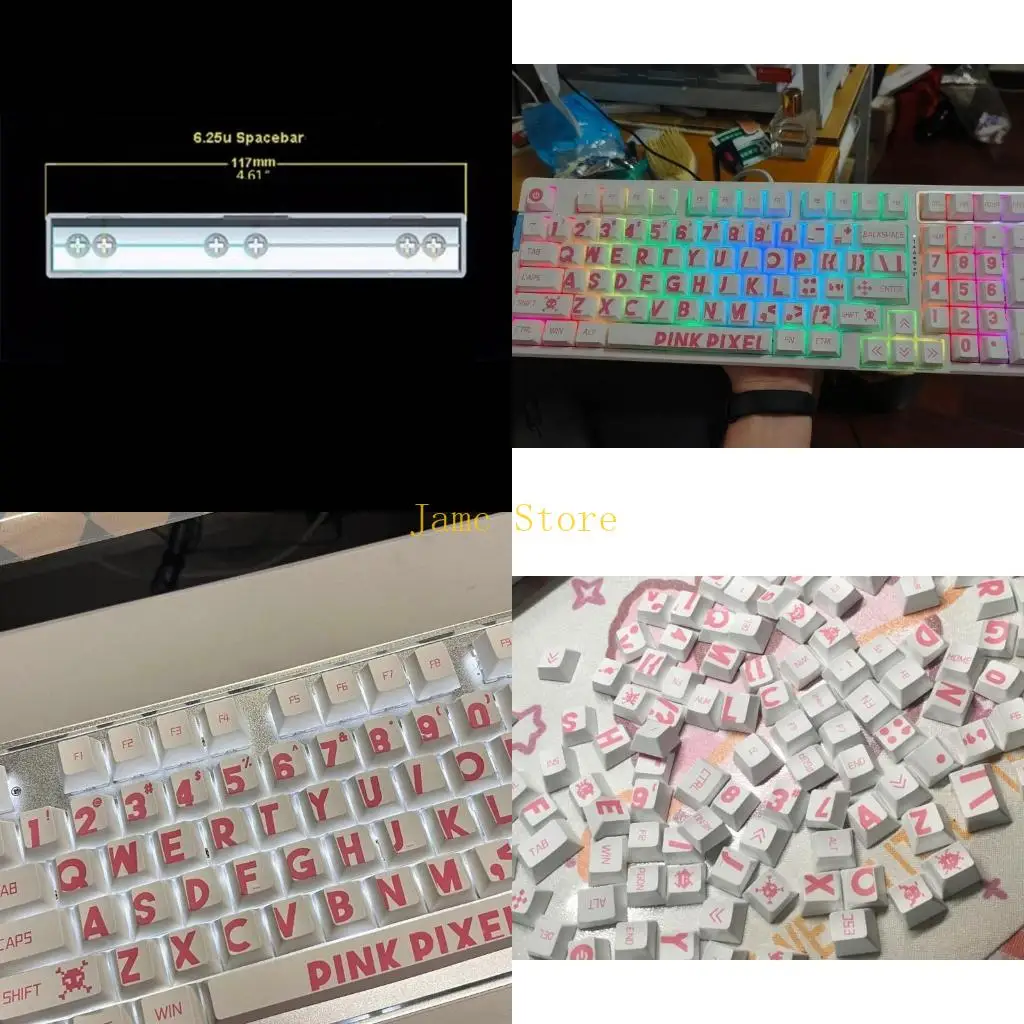 

LX0B Replacement Keycaps CherryProfile Keycap Large Characters for 61 64 68 96 98 104 108 Mechanical Keyboards