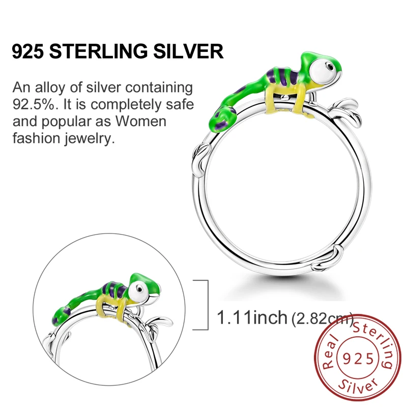 Women's 925 Sterling Silver Firefly Rose Ring
