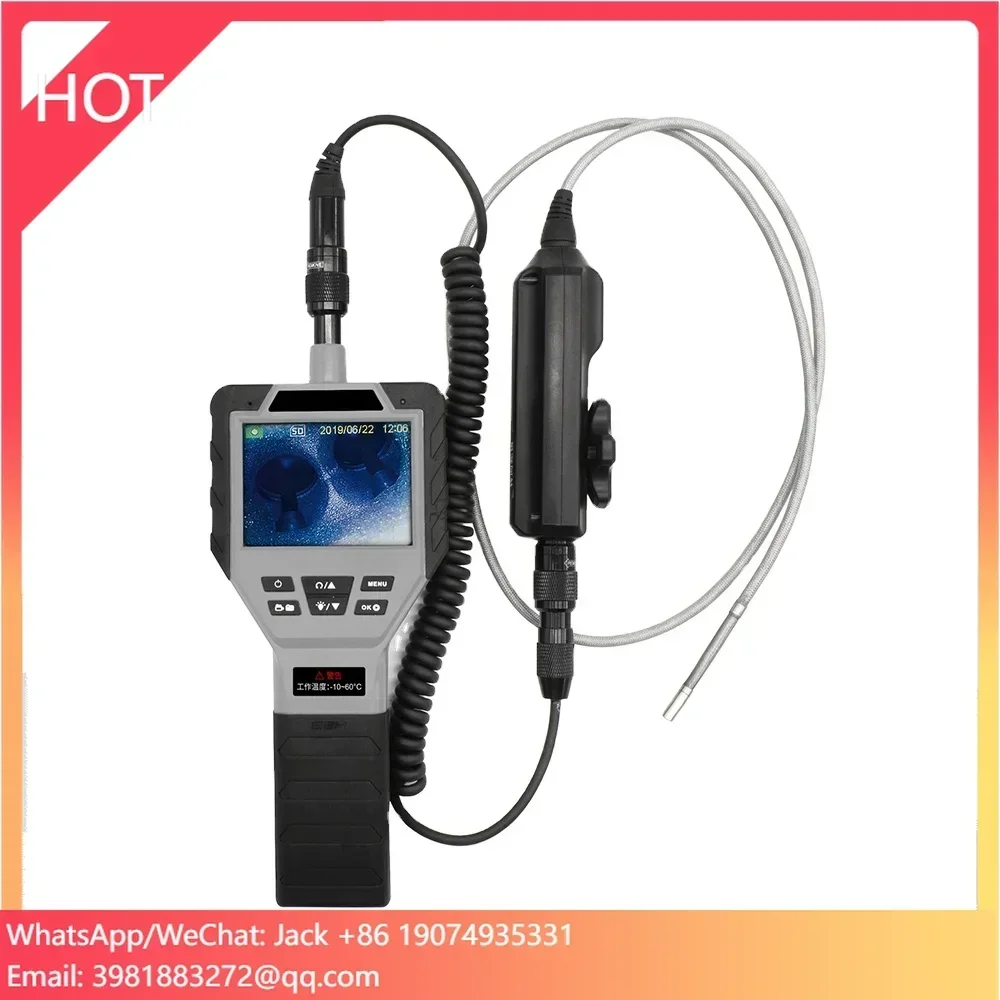 Industrial Endoscope Inspection Camera 3.5"IPS High Definition Borescope With IP67 Waterproof Semi-Rigid SnakeTube With Light