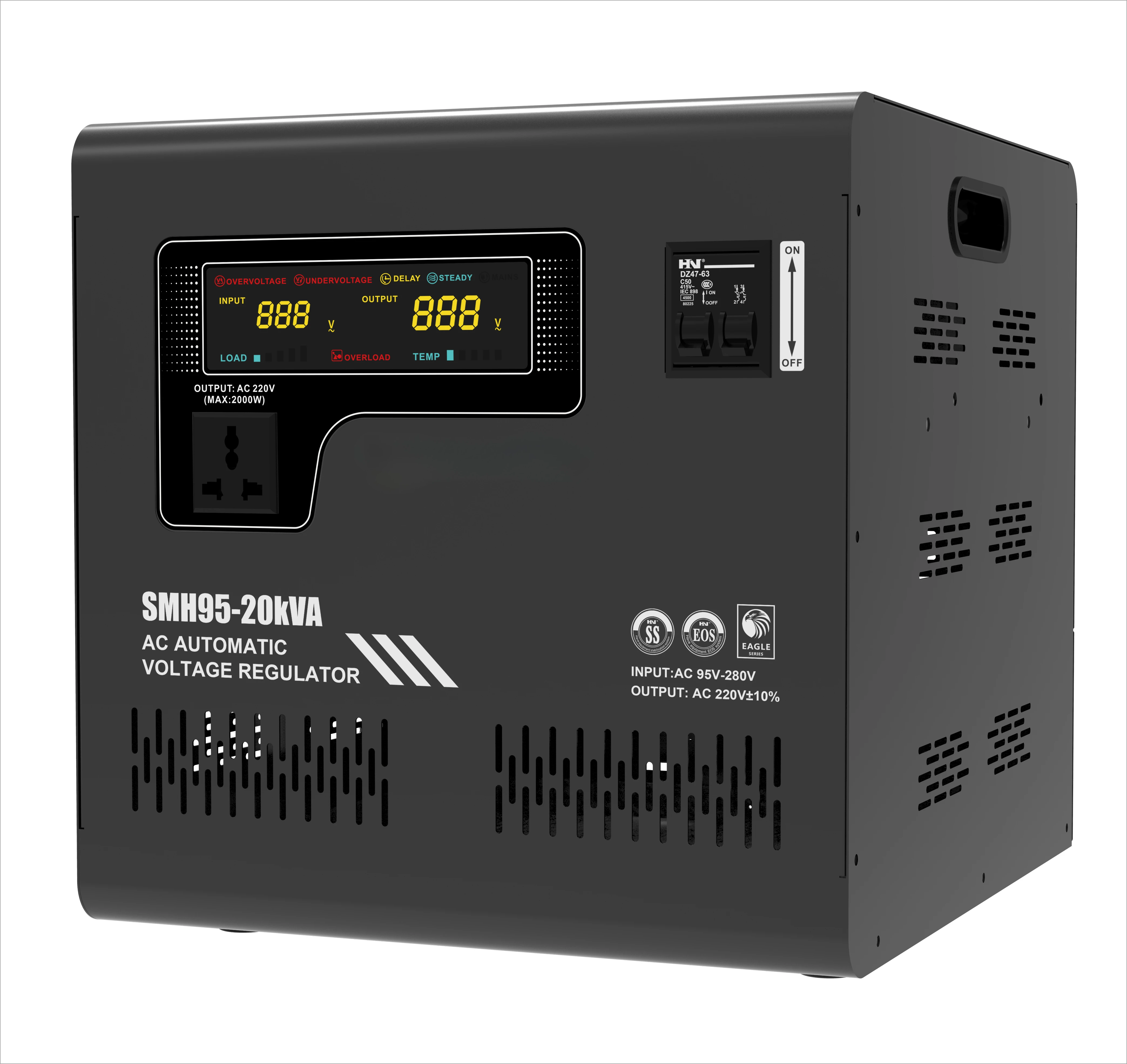 New 220V AC Digital Display AVR Voltage Regulators/St  ilizers Single Phase Relay Control LED Display 50Hz Frequency for SVC/SVR
