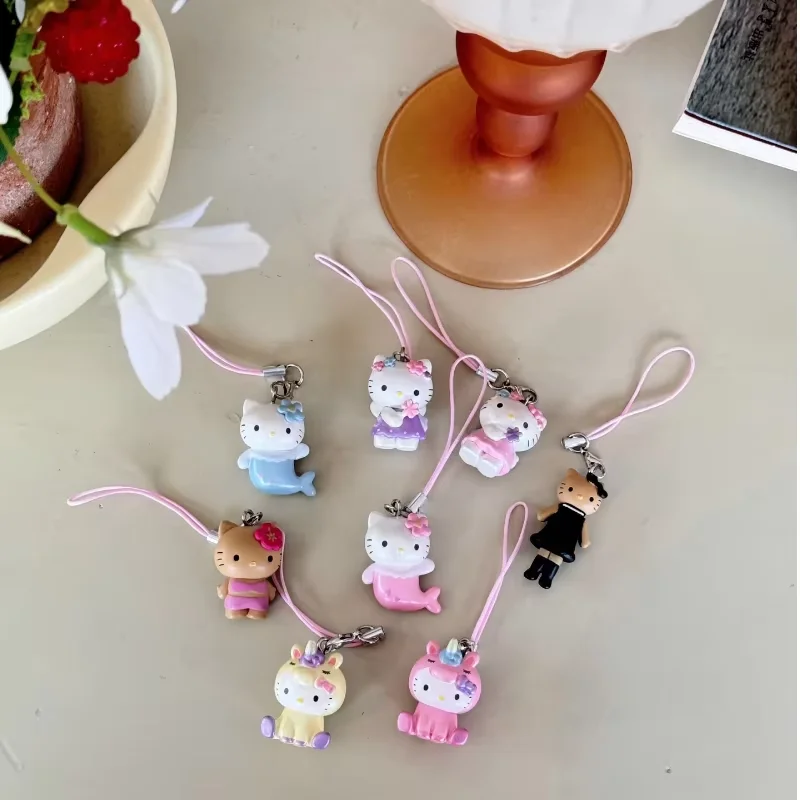 

Милый колледж Черная кожа Kt Cat Ювелирные изделия Подвеска Слепая коробка Девушка Мобильная сумка Подвесной брелок Аксессуары для камеры Девушка Рождественский подарок