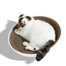 Cat Bed Basket Cat Scratch Board Kennel Training Toy Cat Scratcher Cardboard for