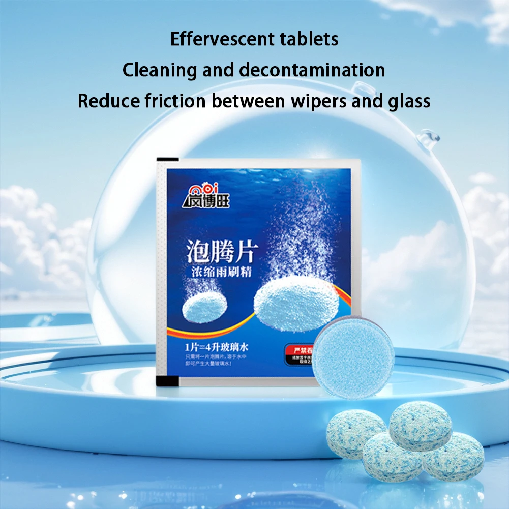 Solid Cleaner Car Windscreen Cleaner Effervescent Tablet Auto Wiper Glass Solid Cleaning Glass Solid Cleaning Tablets Pastille