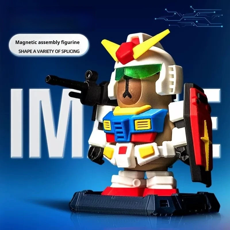 

Cartoon Capibala Magnetic Mecha Armor Action Figure - Hand-Made Game Special Decoration Toy Creative Collectible Figurine