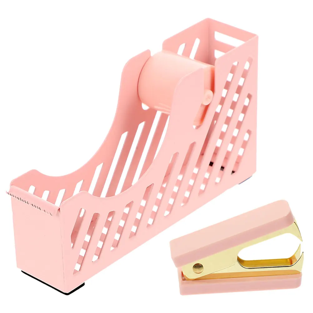 

1 set Tape Dispenser Staple Remover Set 12 5x6 7x3 0cm Desk Stationery Office Supplies Modern Use Safe Smooth