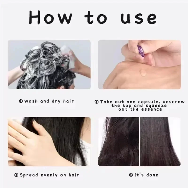 

Magic Hair Vitamin Capsule Keratin Oil Fast Restore Hair Soft Smooth Shiny Deep Moisturizer Frizzy Dry Scalp Hair Care Products