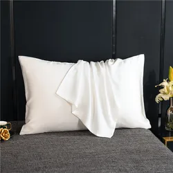 Natural Mulberry Silk Pillow Cover Solid Color Envelope Pillow Case Bedding Sleeping Pillowcase 40X80 Pillow Case Cover