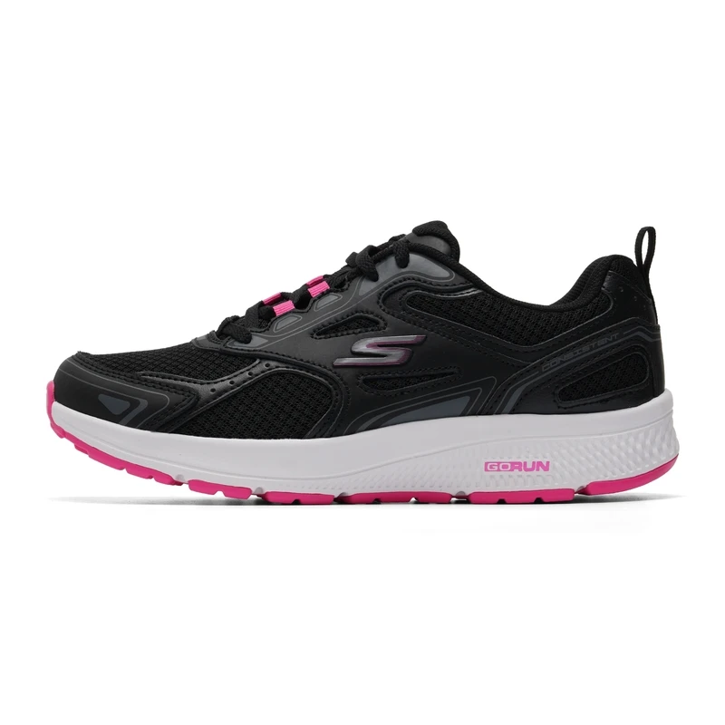 Skechers Running Shoes Women's Sports Shoes Mesh Breathable Sports Shoes Cushioning Casual Shoes 128075-Bkpk