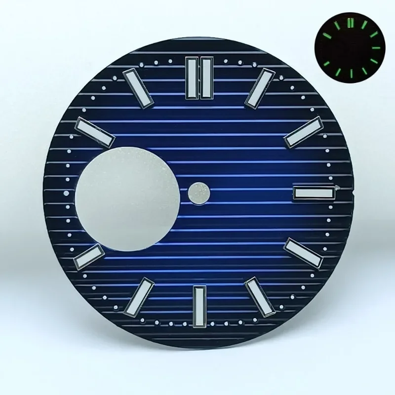 Modified Accessories 29.8mm NH35 Nautilus Dial with Hollow Surface and Green Luminous Dial Suitable for NH35 NH38 Movement NEW