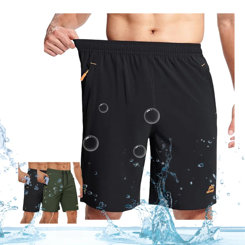 

TRVLWEGO Men Summer Fishing Shorts Outdoor Quick Dry With Zipper Pockets Breathable Mountaineering Lightweight Running Trekking