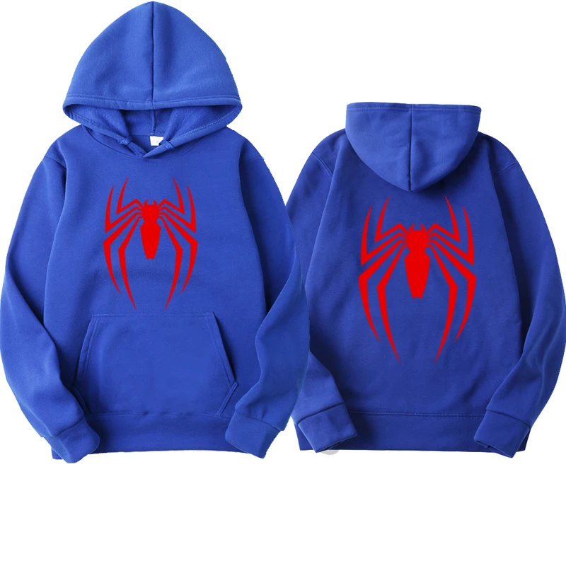 2024 Men\'s Hoodies Women\'s Pullover Spring Fall Casual Hoodies Hoodies Hip Hop Spider Print Color Hoodie Black Oversize