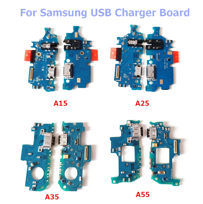 10Pcs USB Charger Board Charging Port Dock Connector Mic  Flex Cable For Samsung Galaxy A55 A54 A35 A34 A25 A15 A05 A05S