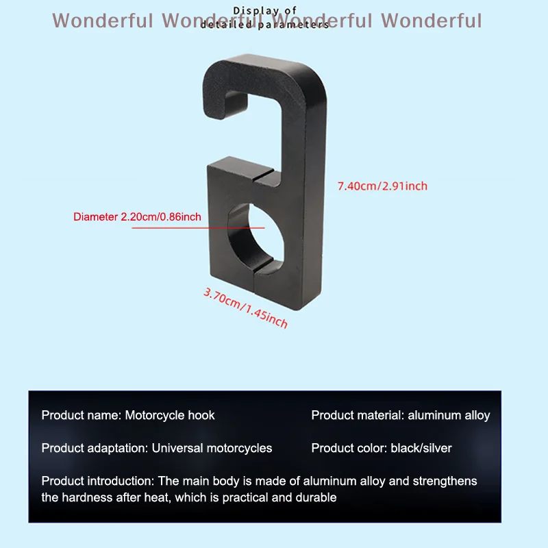 

High-Quality Motorcycle Bag Holder Hook for Electric Bikes; Compatible with PCX125, PCX150, PCX160 models