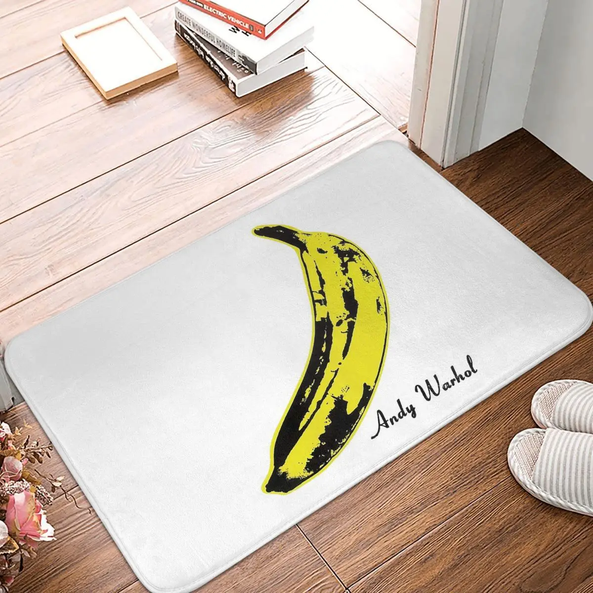 Andy Warhol Banana Velvet Underground Peel Slowly And See Doormat Kitchen Entrance Home Floor Mat Non-slip Carpet Rug for Room