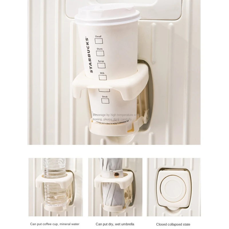 กระเป๋าเดินทางกระเป๋าเดินทางแบบกลิ้ง Multi-Function Zipper PC รถเข็นพร้อมล้อพอร์ตชาร์จ USB พร้อมที่วางแก้ว Boarding Box