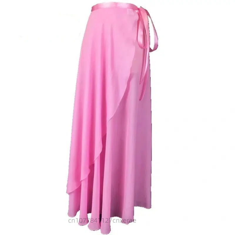 Ballet Skirt, Women's Adult Dance Practice Lace Up Chiffon Long Skirt, Women's Ballet Gymnastics Group Performance Costumes