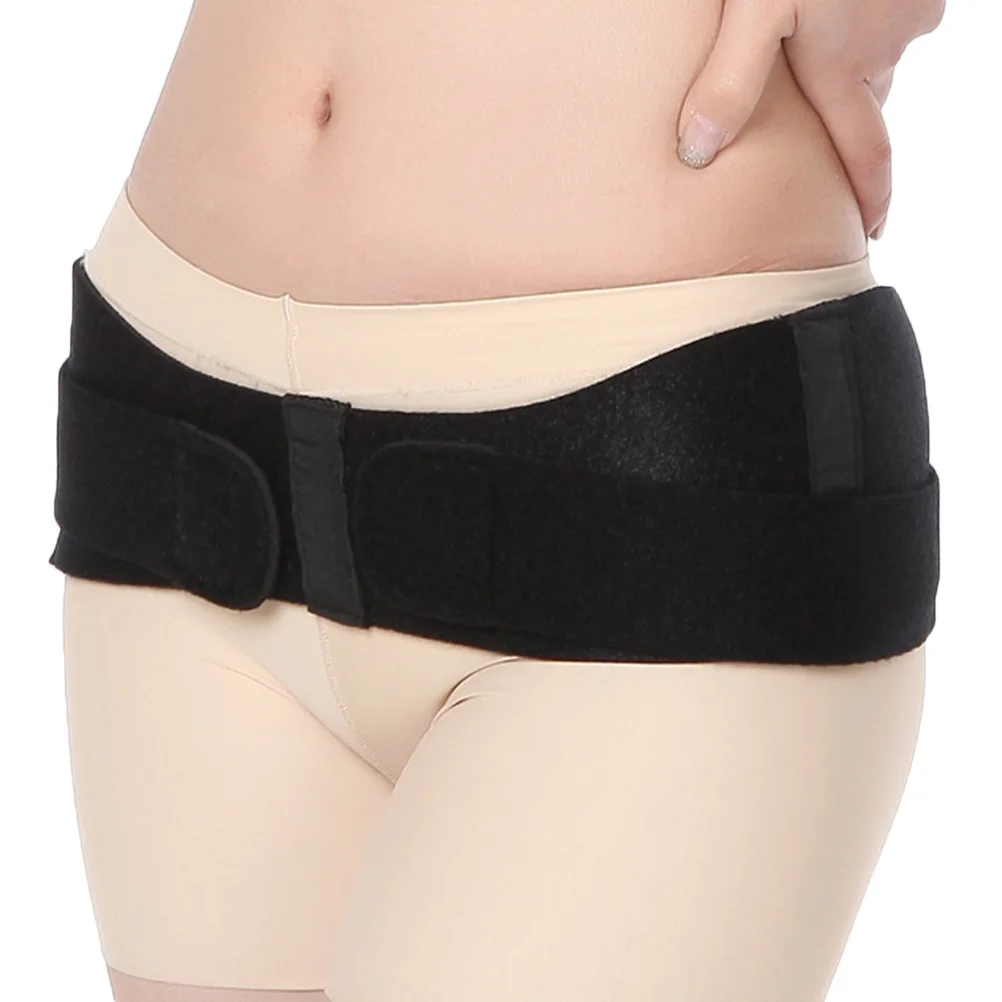 حزام البطن للتعافي بعد الولادة باللون الأسود متوسط الحجم حزام تصحيح الحوض العملي للنساء لحقيبة الحوض والبطن