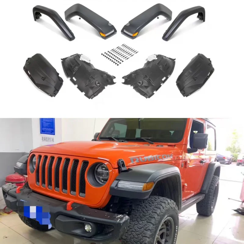 

Подходит для оригинальных брызговиков высокого положения Jeep 18-24, колесных арок JL Wrangler