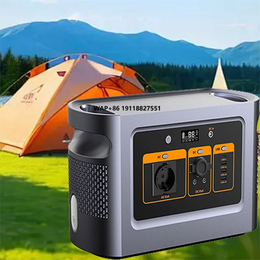 

Portable 1200-watt solar power station with LiFePO4 lithium battery vehicle power supply for outdoor emergency power supply and
