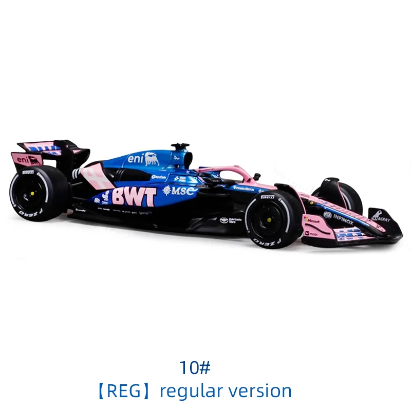 Bburago 1:43 BWT جبال الألب 2025 A525 F1 صيغة سباق السيارات محاكاة ثابتة دييكاست سبيكة نموذج 10 # غازي 43 # كولابينتو #2