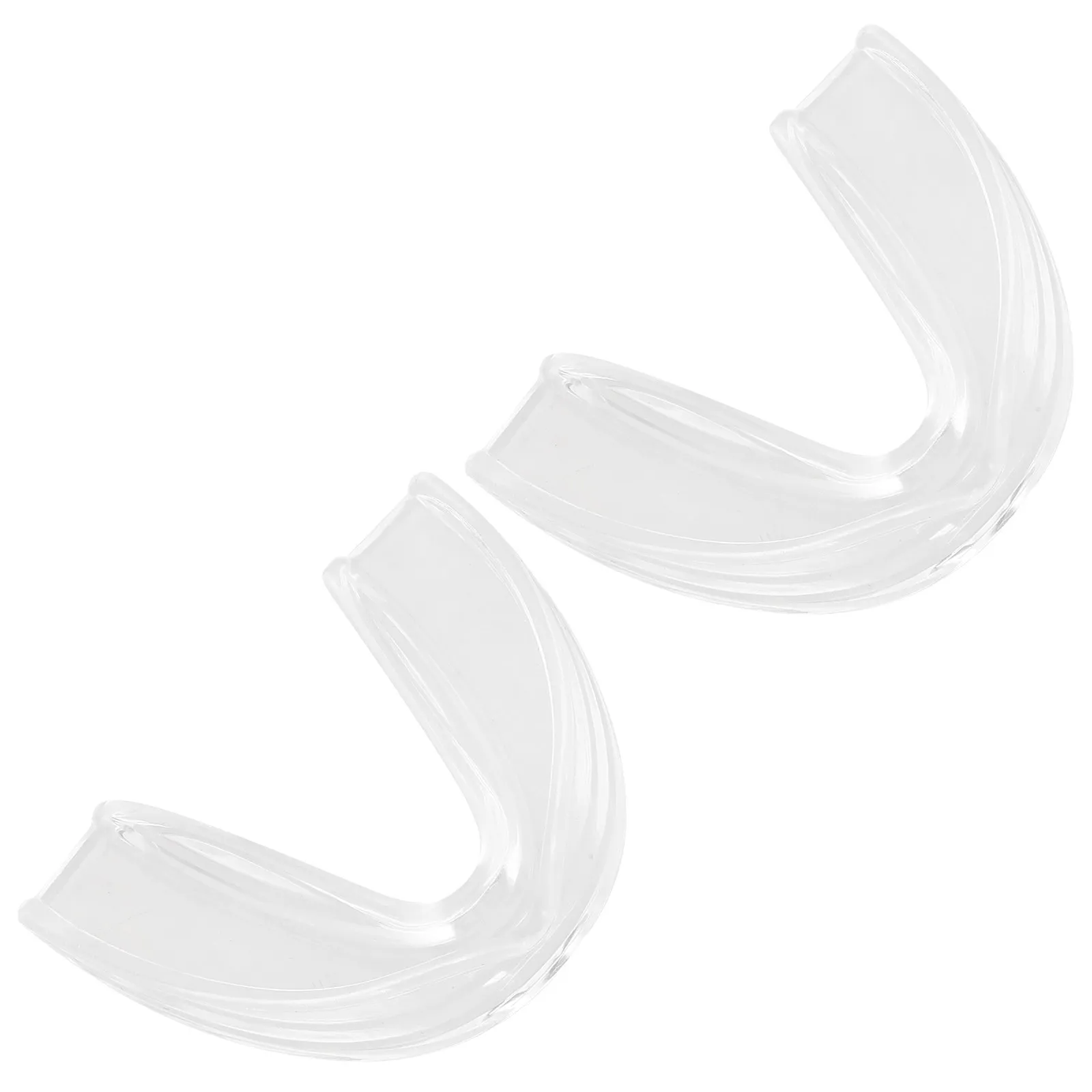 2Pcs Soft Transparent Eva Mouth Guards Anti-Grinding Mouth Protection for Sports Football Boxing Karate Rugby Basketball
