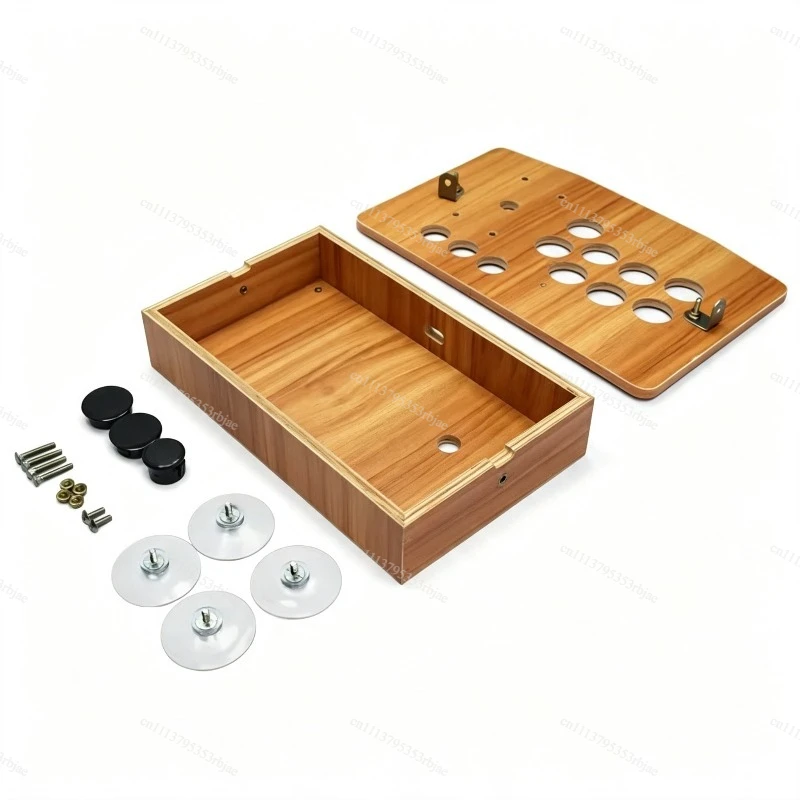 Solid Wood DIY Arcade Joystick Case Panel Home USB Fighting Gamepad for PC Mobile Game Accessories