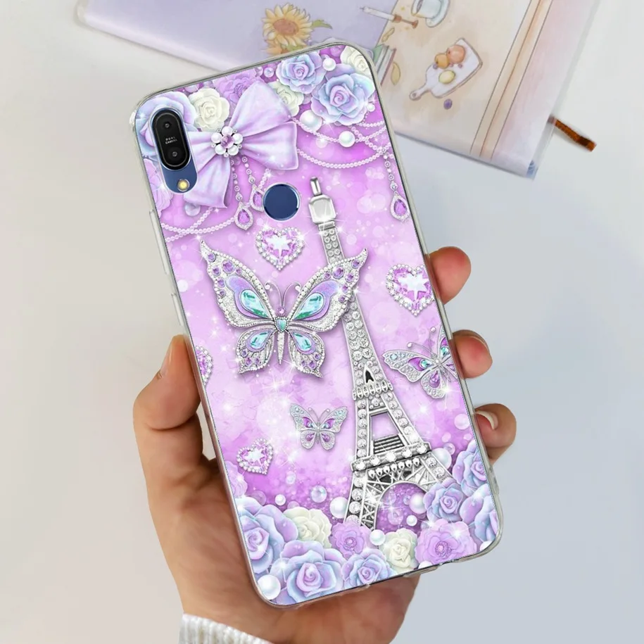 For Asus Zenfone Max Pro M1 M2 Case Cover ZB601KL ZB602KL ZB631KL ZB631KL Phone Cases Fashion Leopard Butterfly Clear TPU Covers