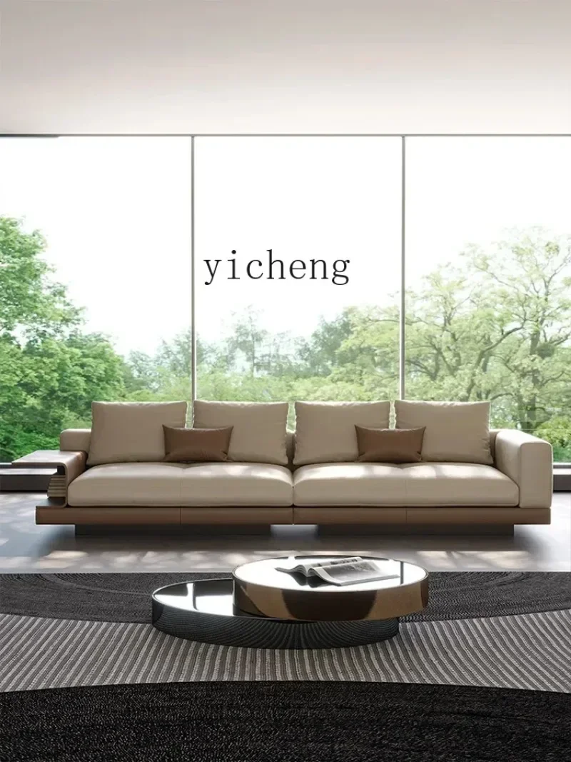 Sofa, Light Luxury Minimalist First-layer Cowhide, Villa Living Room Combination Down SofaN20