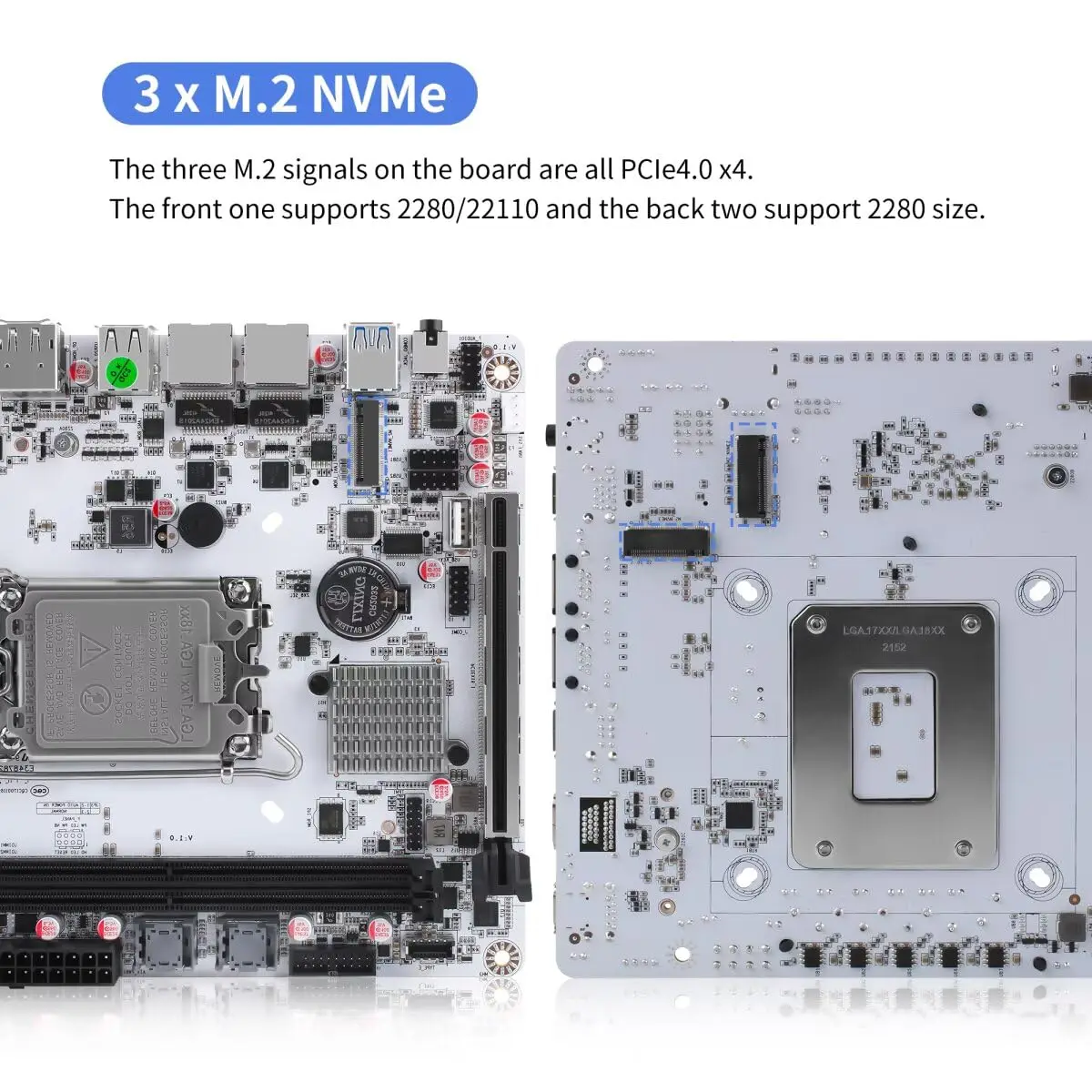 MNBOXCONET Q670 NAS 마더보드 8 베이 LGA 1700, PCIe5.0 x16 슬롯 미니 ITX 마더보드, 8×SATA3.0, 3×M.2 NVMe DIY 보드 듀얼