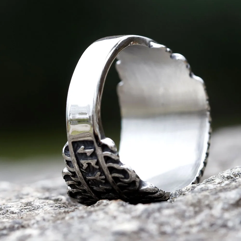 2023 Vintage Viking Rune Signet Scandinavn Rings for Men Domineering Nordic Amulet Jewelry free shipping