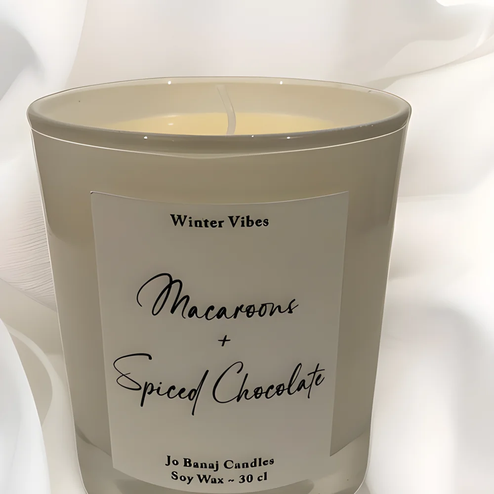 Personalised Candle Label Stickers, Simple & Modern, Black/Foil, Clear, White Stickers, Customisable Homemade Candle Stickers, C