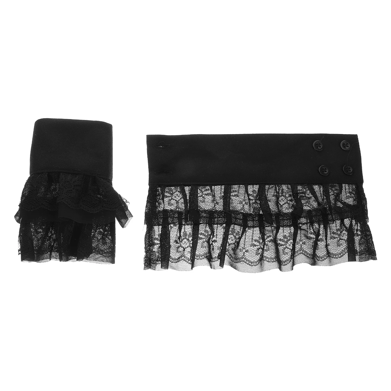 

1Pair Fake Fabric Sleeves Detachable Ruffle Cuffs Wrist for Women Decorative Shirt Jacket Sweater Fashion Accessories