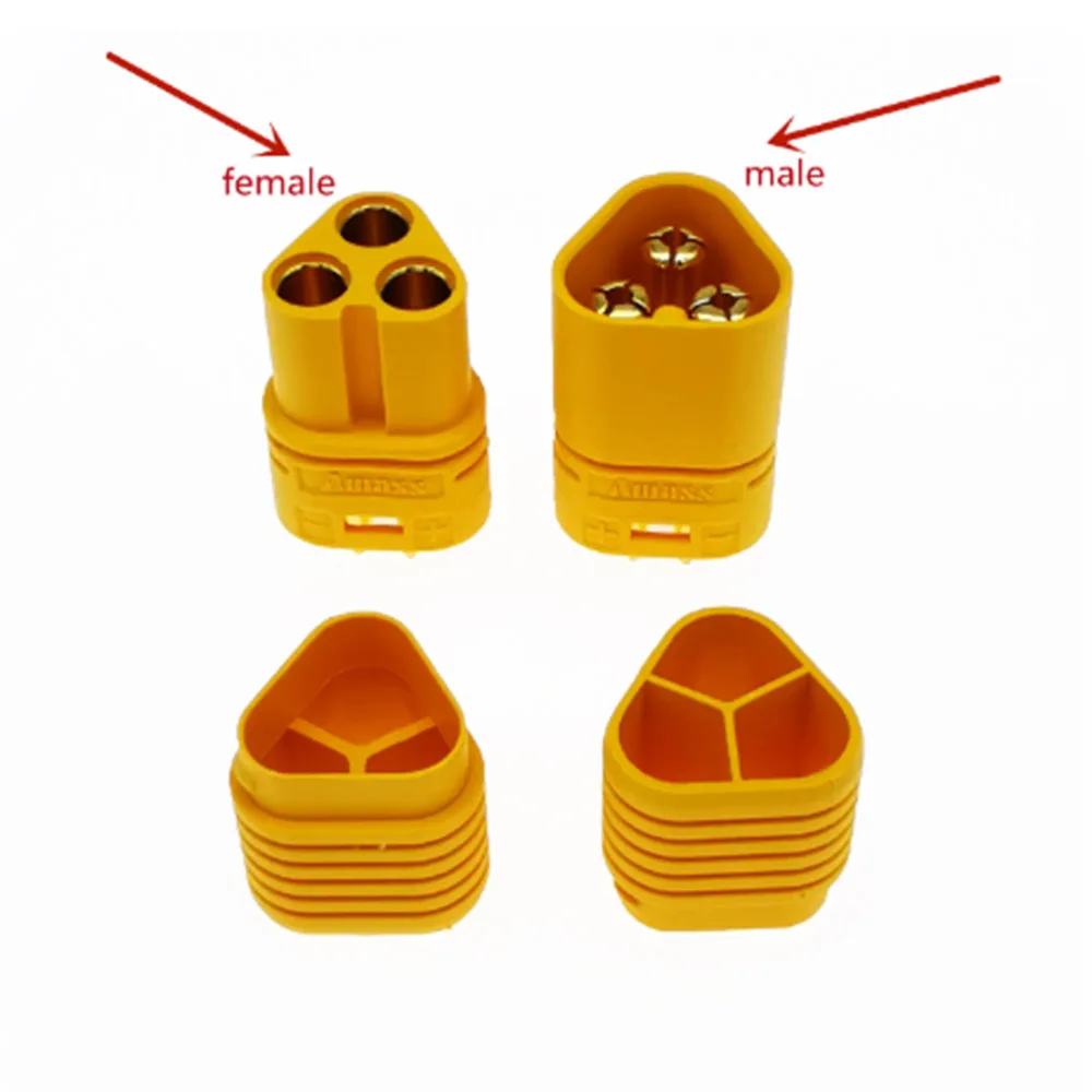 MT60-M Model Aircraft Connector three-phase three pole wire connection interface MT60-F motor electrical adjustment docking plug