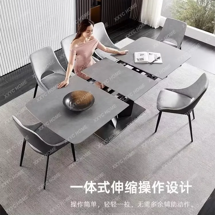 

Раздвижной обеденный стол Jminimalist из каменной плиты, прямоугольный обеденный стол