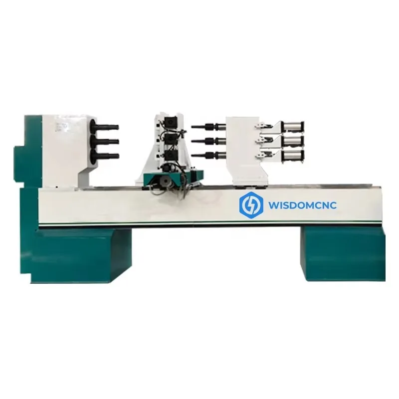WS-L1512 Three Axis Cnc Wood Lathe Turning Machine Billiard Cue Cnc Wood Lathe