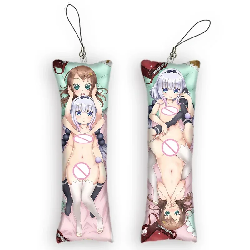 

New Pattern Miss Kobayashi's Dragon Maid Dakimakura Mini Keychain Cute Anime Small Pillow Pendant