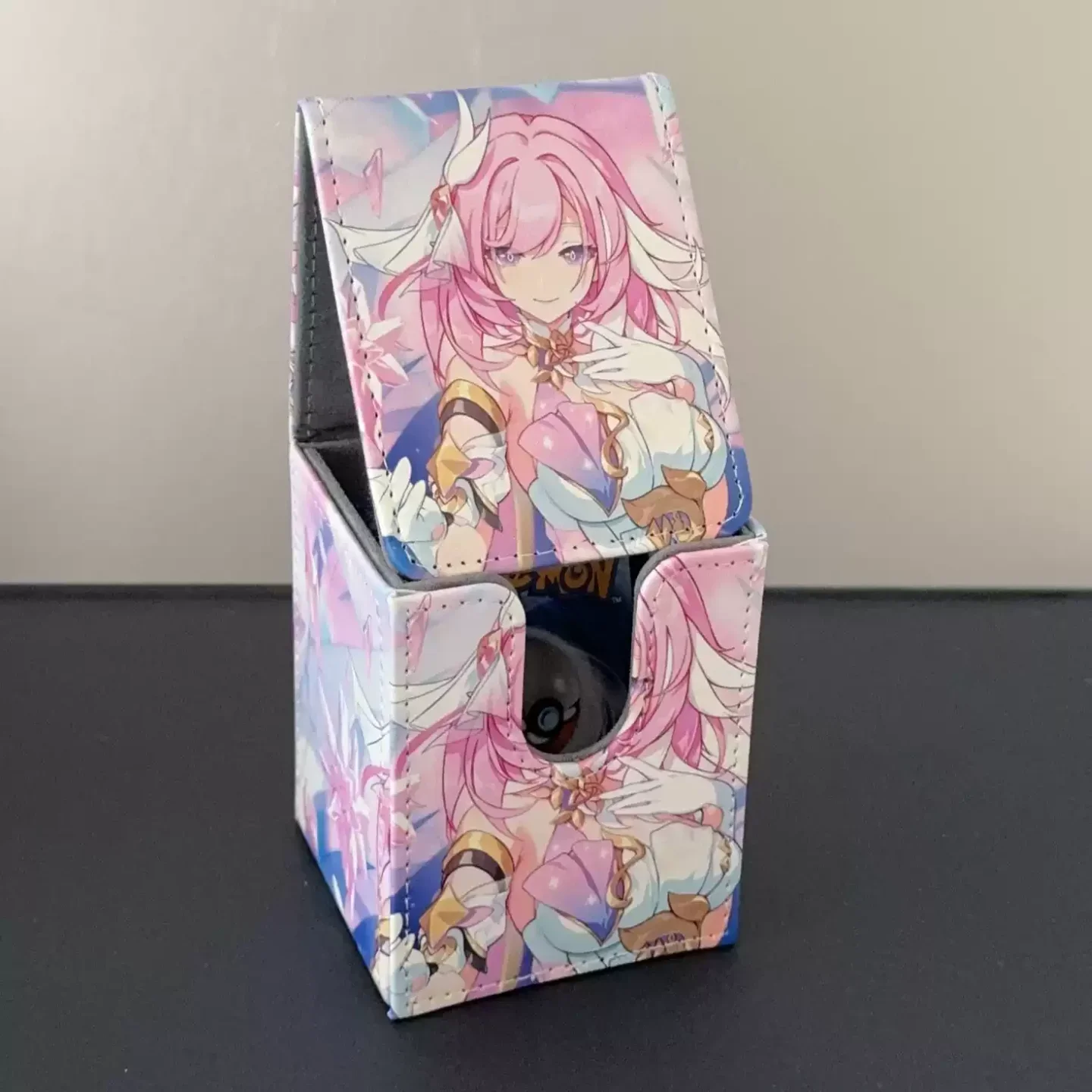 Anime Yugioh OCG PTCG Trading Card  Pu Leather Deck Box Honkai Impact Elysia Model Yi-gu-oh Game Card Storage Box Protector Case