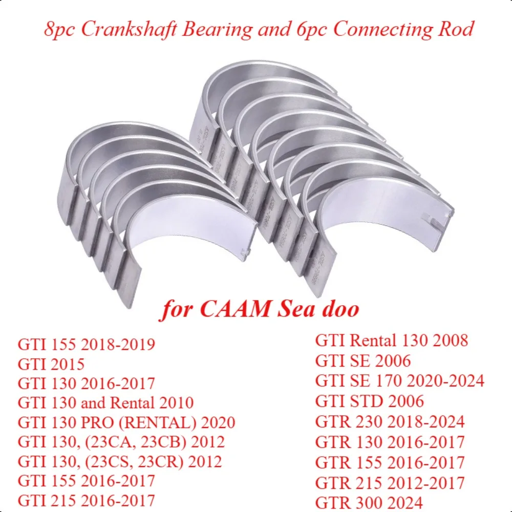 

Motorcycle Connecting Rod Bearing Crankshaft Assy for CAAM Sea doo GTI 2015 GTI 130 155 215 GTR 130 155 215 230 GTR 300 2024
