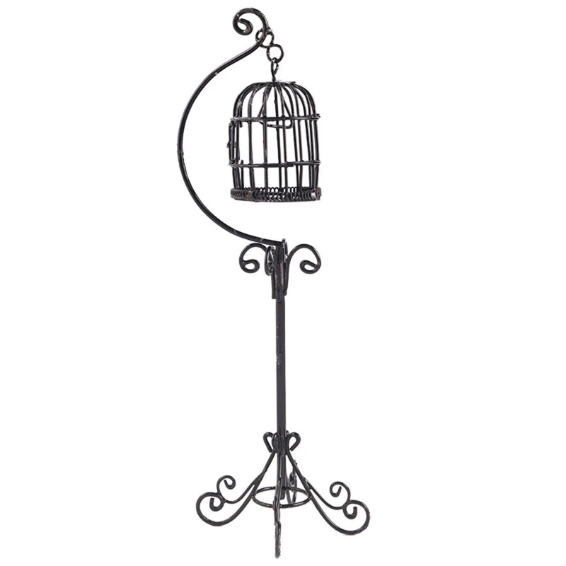 Mini Metal Bird Cage Model Micro Landscape DIY Birdcage Ornament Crafts Dropshipping