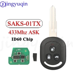 jingyuqin Remote Keyless Entry Car Key 433Mhz ASK ID60 Chip For Chevrolet Aveo Daewoo Nubira Optra Aoto Fob Control SAKS-01TX