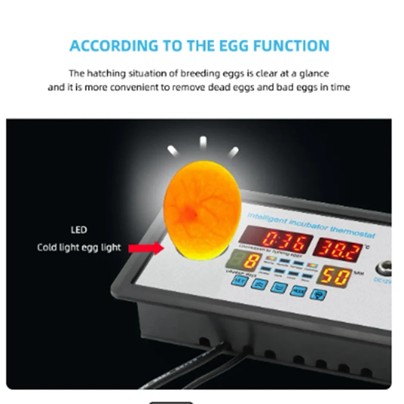 Smart Thermostat Digital ZFX-W9002 Thermostat Temperature Humidity Control Incubator 360 Automatic Egg Turning